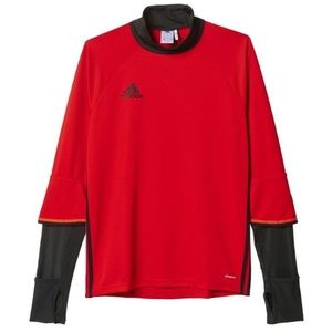 Adidas Condivo Red Black Training Top Pullover Youth Large